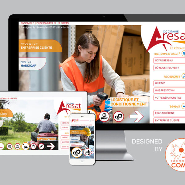 Création site web | ARESAT Occitanie | Toulouse | espritCréateur.COMM'